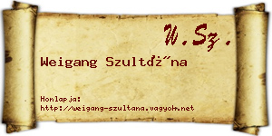 Weigang Szultána névjegykártya